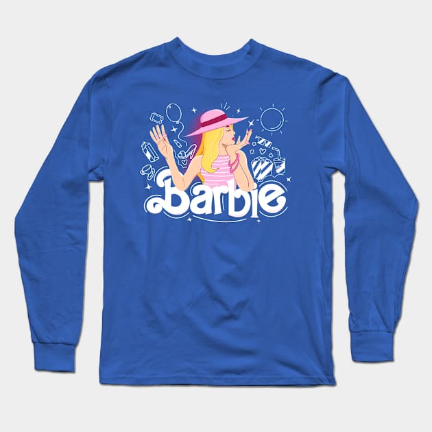 Hi Barbie Long Sleeve T-Shirt by geolaw